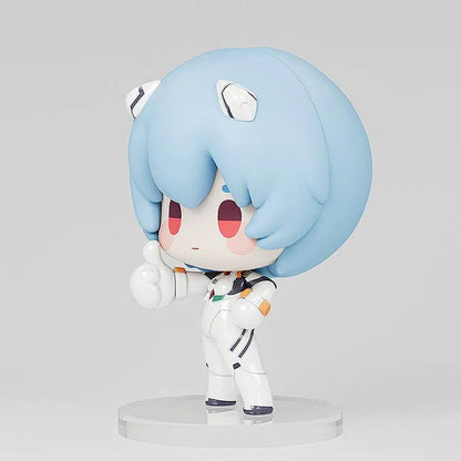 Rebuild of Evangelion Good Rei Ayanami chibi figure wearing her white plugsuit and giving a thumbs-up.