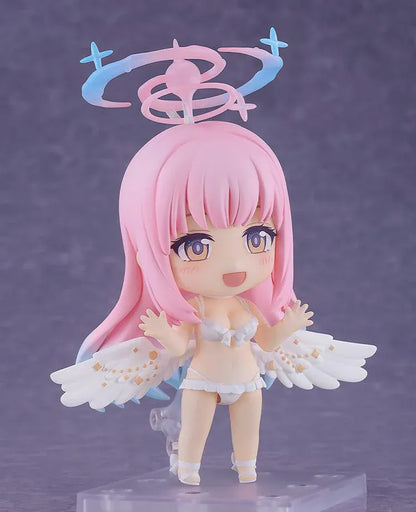 Blue Archive Nendoroid Mika Misono Swimsuit Basic Figure with pink hair halo white wings and swimsuit outfit