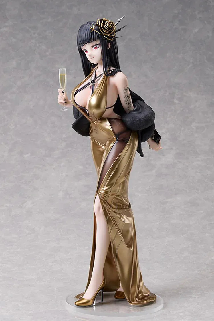 D Killer Wife Secret Party Cleaner 1/4 scale figure in gold dress holding a champagne glass.