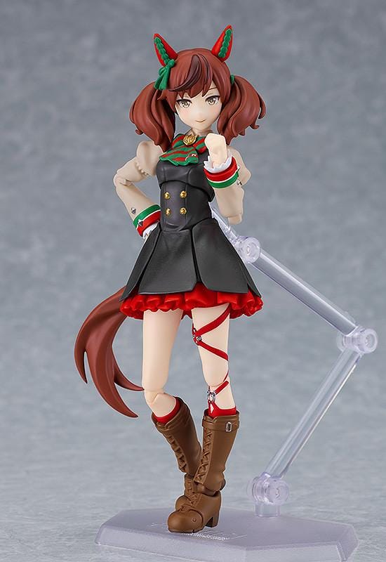 Umamusume Pretty Derby figma Nice Nature Figure Rerelease featuring Nice Nature in her black red and green racing outfit
