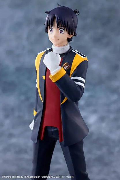 Tetsuo Yabusame figure standing on a black base, wearing a dark uniform with yellow accents and white gloves.