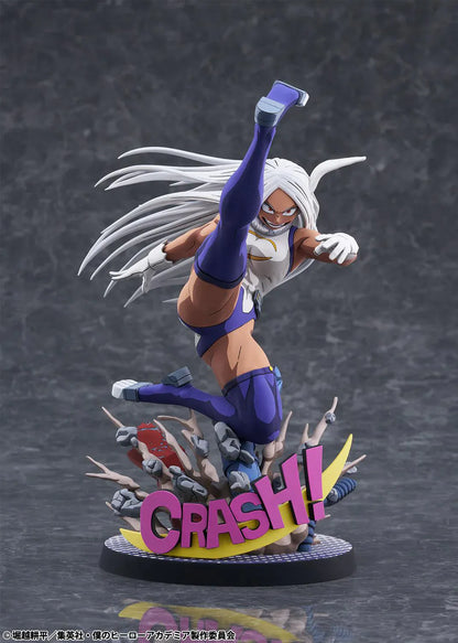 Mirko My Hero Academia 1/8 scale figure with dynamic kick pose and 2D shading effect