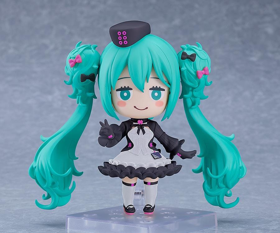 Hatsune Miku Glasses x Café Ver Nendoroid figure with teapot, teacup, glasses, and maid-inspired café outfit