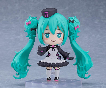 Hatsune Miku Glasses x Café Ver Nendoroid figure with teapot, teacup, glasses, and maid-inspired café outfit