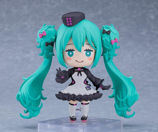 Hatsune Miku Glasses x Café Ver Nendoroid figure with teapot, teacup, glasses, and maid-inspired café outfit