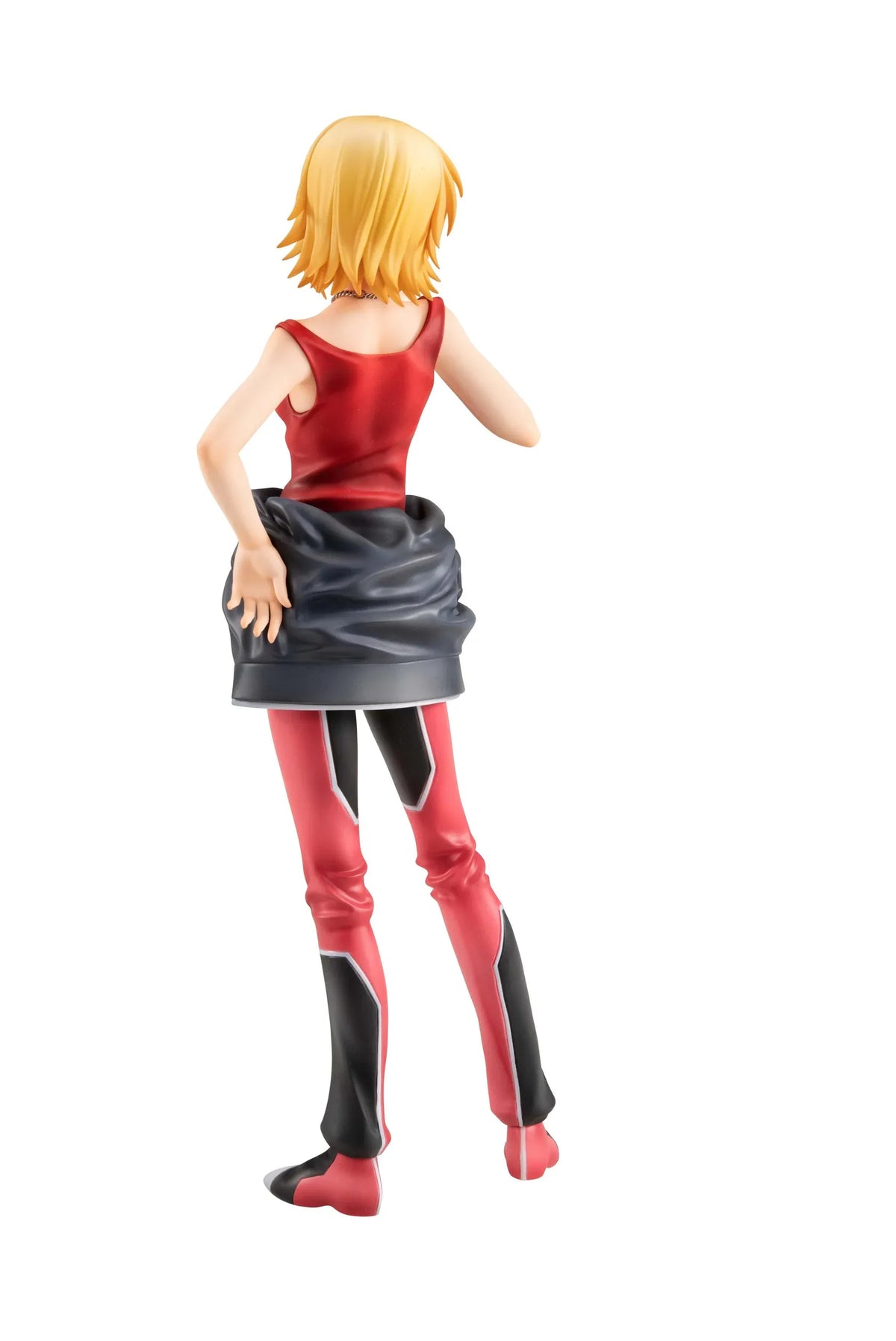 Gundam Girls Generation Cagalli Yula Athha Pilot Suit Ver. figure wearing a red-and-black pilot suit with her jacket tied around her waist.