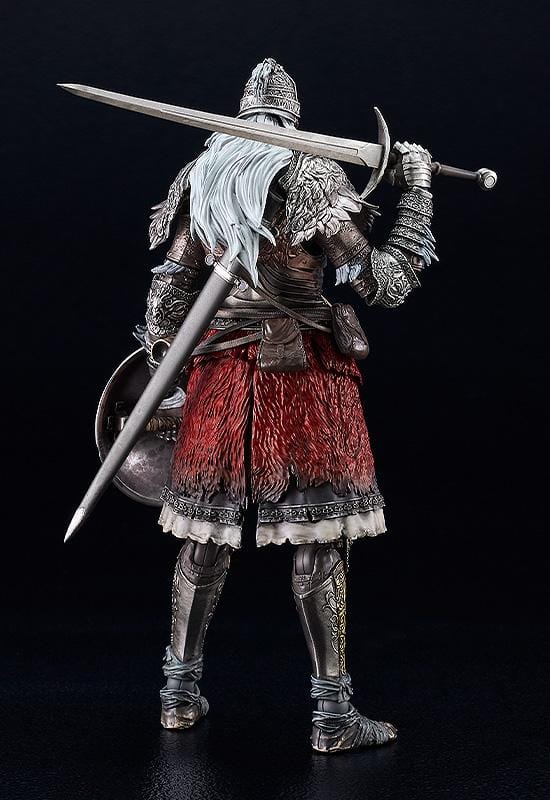 ELDEN RING figma Raging Wolf Figure rerelease featuring detailed medieval armor with sword, shield, and posable action figure design