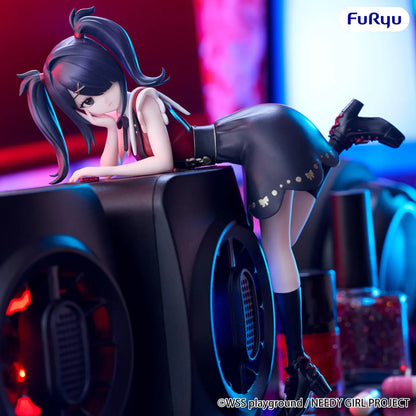 Ame-chan Noodle Stopper figure featuring a dark ponytail, black and burgundy outfit, platform shoes, and a relaxed reclining pose.