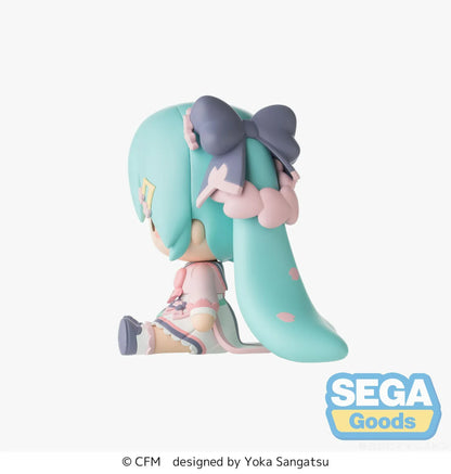 Hatsune Miku Fuwa Petit chibi figure in pastel school outfit sitting pose
