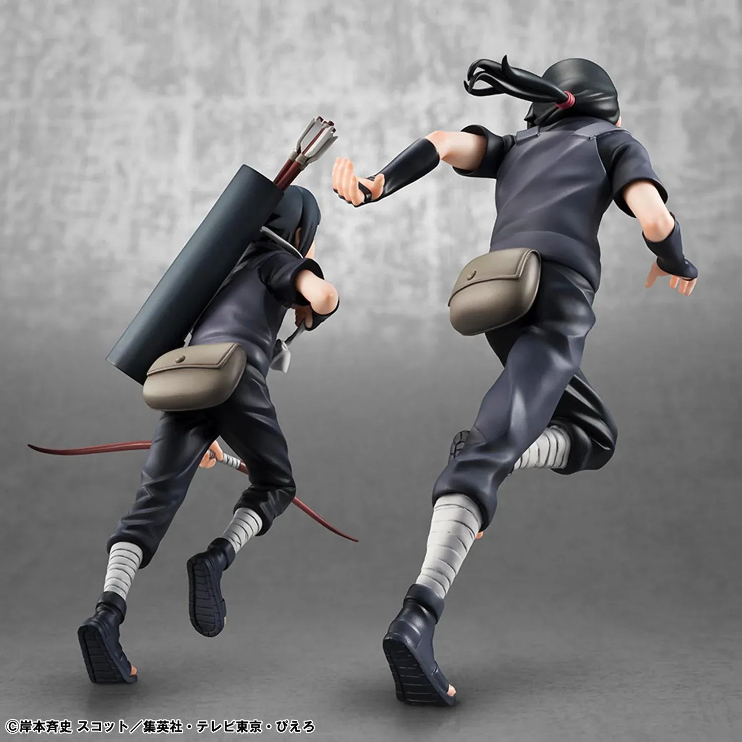 Naruto Shippuden G.E.M. Series Itachi and Sasuke Uchiha Figure Set featuring the brothers running together