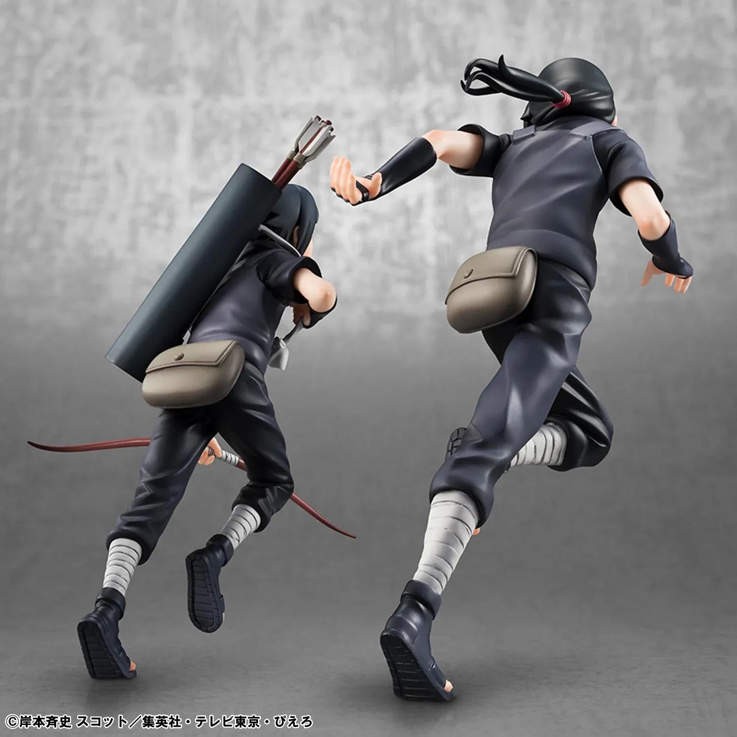 Naruto Shippuden G.E.M. Series Itachi and Sasuke Uchiha Figure Set featuring the brothers running together