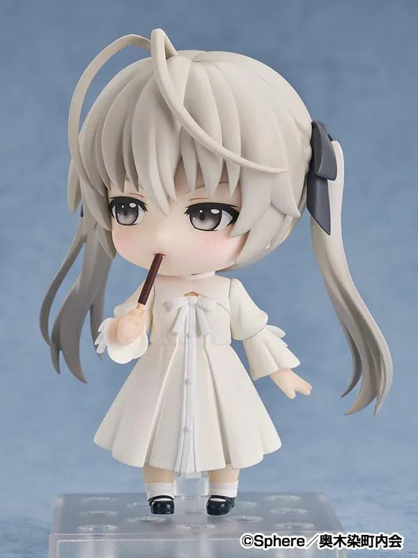 Yosuga no Sora Nendoroid Sora Kasugano figure wearing a white dress and holding a black rabbit plush