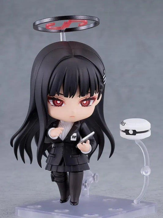 Rio Tsukatsuki Nendoroid Blue Archive figure with black outfit and halo accessory