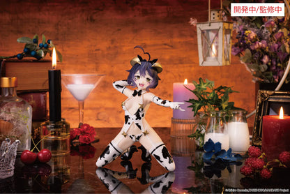 Gushing over Magical Girls One-Seventh Carat Magia Baiser Evil Cow Pattern Ver. 1/7 Scale Figure featuring Magia Baiser with purple hair, horn details, cow-pattern outfit, and playful poses.