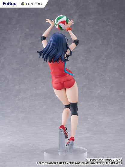 Gridman Universe Tenitol Tall Rikka Takarada Sportswear Ver. Figure in red volleyball sportswear holding a volleyball
