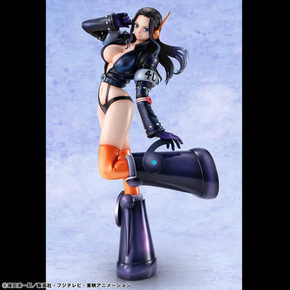 "One Piece Portrait of Pirates Nico Robin Evolutionary History figure standing in futuristic outfit with dynamic pose."