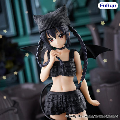 K-On! BiCute Dark Azusa Nakano Figure with black outfit, braided hair, cat-ear style hat, wings, and gothic-inspired design