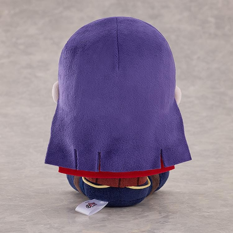 Chained Soldier Punipuni Ren Yamashiro Plushie featuring Ren in a soft chibi-style seated plush design with purple hair, pink eyes, red ribbon, and red-and-black uniform details.