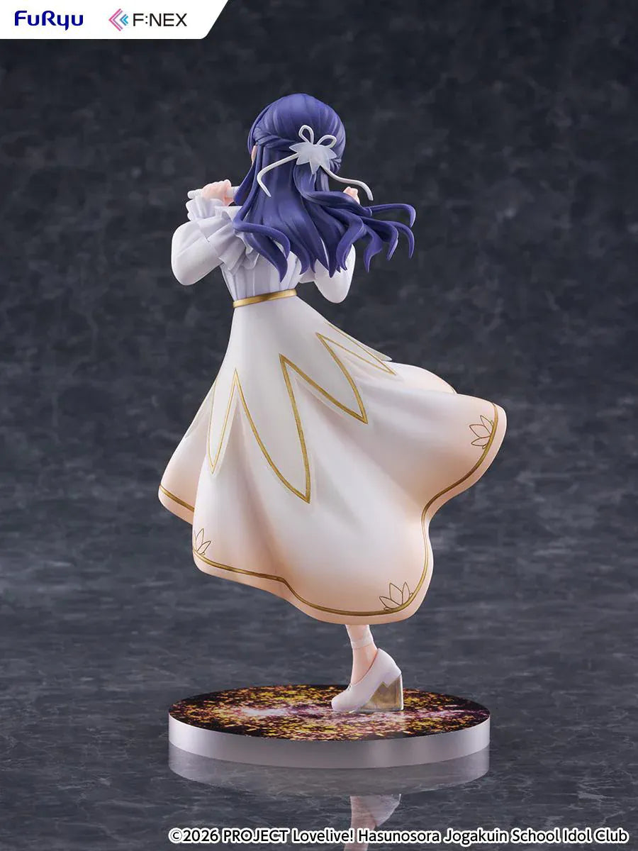 Love Live Hasunosora Girls' High School Idol Club Sayaka Murano 1/7 Scale Figure in white idol dress with flowing blue hair