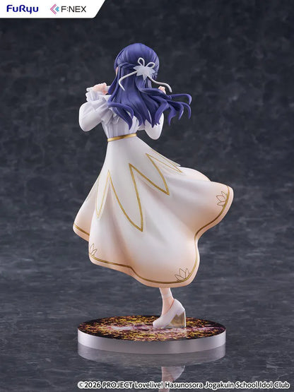 Love Live Hasunosora Girls' High School Idol Club Sayaka Murano 1/7 Scale Figure in white idol dress with flowing blue hair