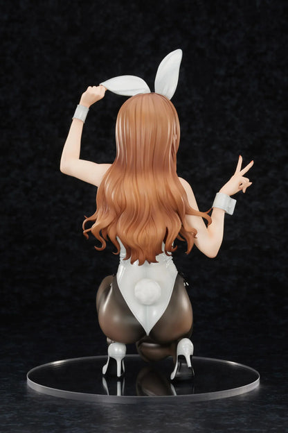 Umeka Akaori illustration 1/4 scale figure bunny outfit white bodysuit bunny ears kneeling pose black tights collectible