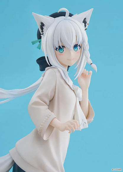 hololive production G.S. Collection Shirakami Fubuki Date Style Casual Outfit Ver. 1/7 Scale Figure with white hair, fox ears, and flowing tail