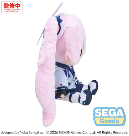Blue Archive Fuwa Petit Koyuki BIG Plush with pink twin-tail hair, school outfit, and cute chibi plush design