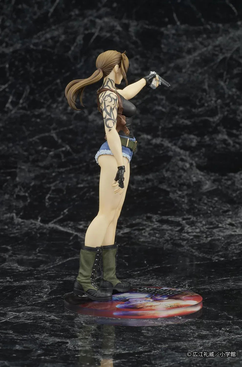 Revy Black Lagoon DIGSTA figure aiming pistol in action pose with detailed outfit