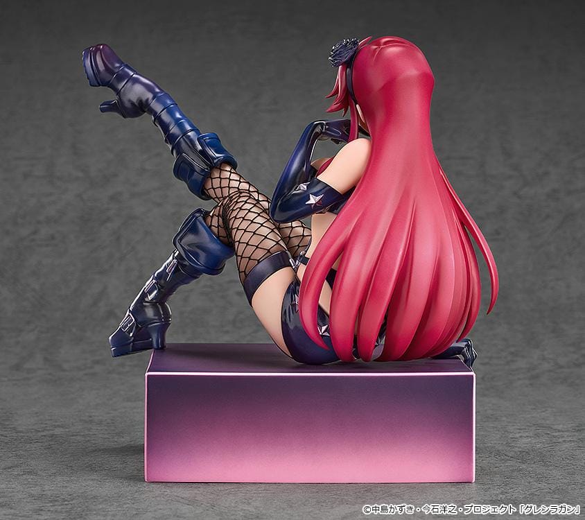 Tengen Toppa Gurren Lagann Kirameki Yoko Box Pieces of Sweet Stars Yoko Bondage Costume Ver. 1/7 Scale Figure featuring Yoko in a black outfit with long red hair and a seated pose.