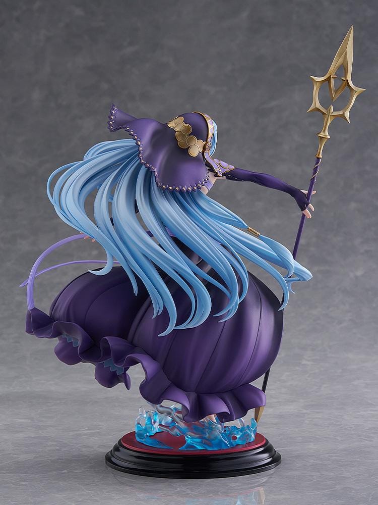 Fire Emblem Azura Dark Songstress 1/7 scale figure with flowing blue hair and ornate staff on water base