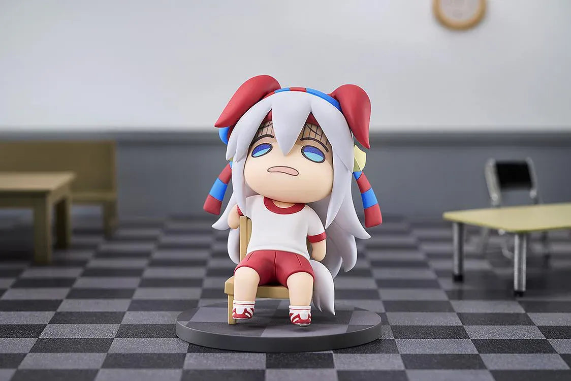 Umamusume Cinderella Gray Mini Memory Nervous Tama-chan chibi figure sitting on a classroom chair