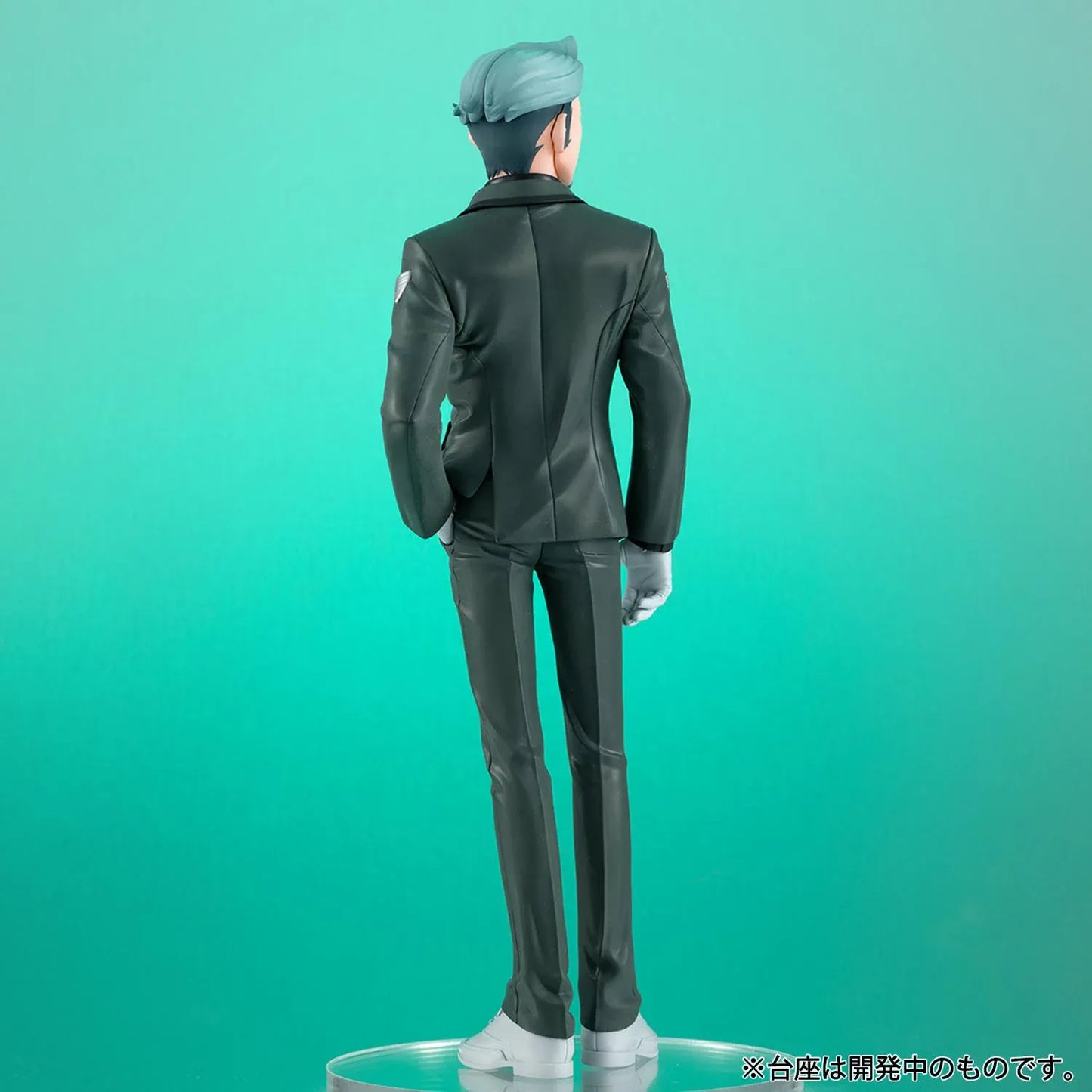 Mobile Suit Gundam GQuuuuuuX Lucrea Light Challia Bull Figure featuring Challia Bull with teal-gray hair, formal uniform, white gloves, tie, and confident standing pose.