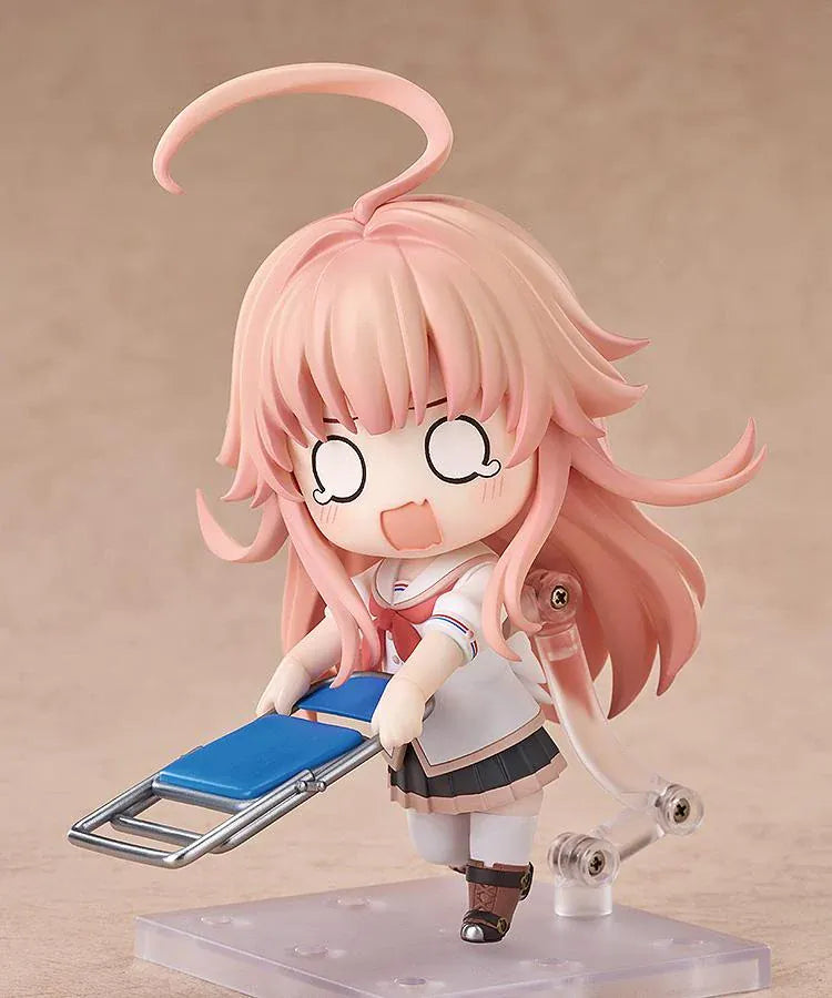 NUKITASHI THE ANIMATION Nendoroid Hinami Watarai figure wearing her school uniform with a cheerful expression