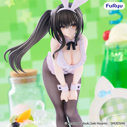 To Love-Ru Darkness BiCute Bunnies Yui Kotegawa Figure wearing a black and white bunny outfit with fishnet tights and white bunny ears