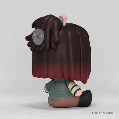 DRAMAtical Murder Huggy Good Smile Mink figure with a pink headband, dark hair, blue star-filled eyes, and a dark outfit in a seated pose.