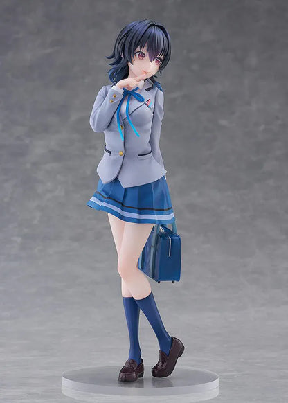 I Made Friends with the Second Prettiest Girl in My Class Umi Asanagi 1/7 Scale Figure featuring Umi in a school uniform with short dark hair, blue skirt, knee-high socks, and school bag.