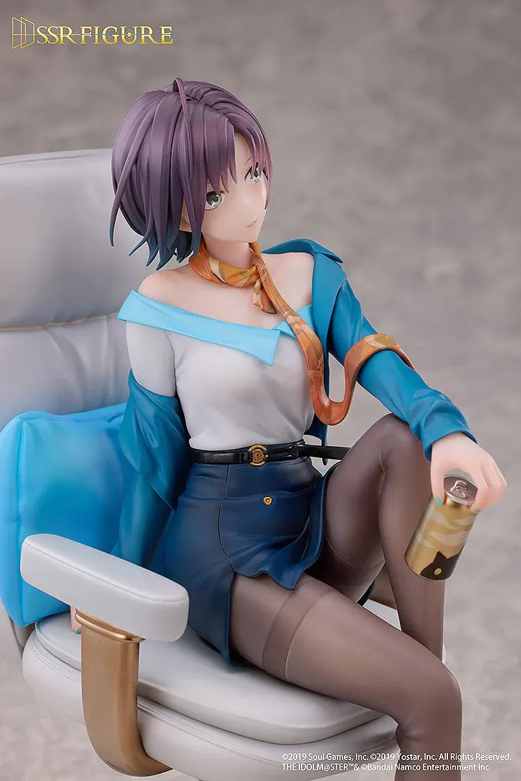 THE IDOLM@STER SHINY COLORS x Mahjong Soul Toru Asakura Effortless Work Ver. 1/7 Scale Figure Rerun featuring Toru seated in a chair with a stylish office-inspired outfit and display base.