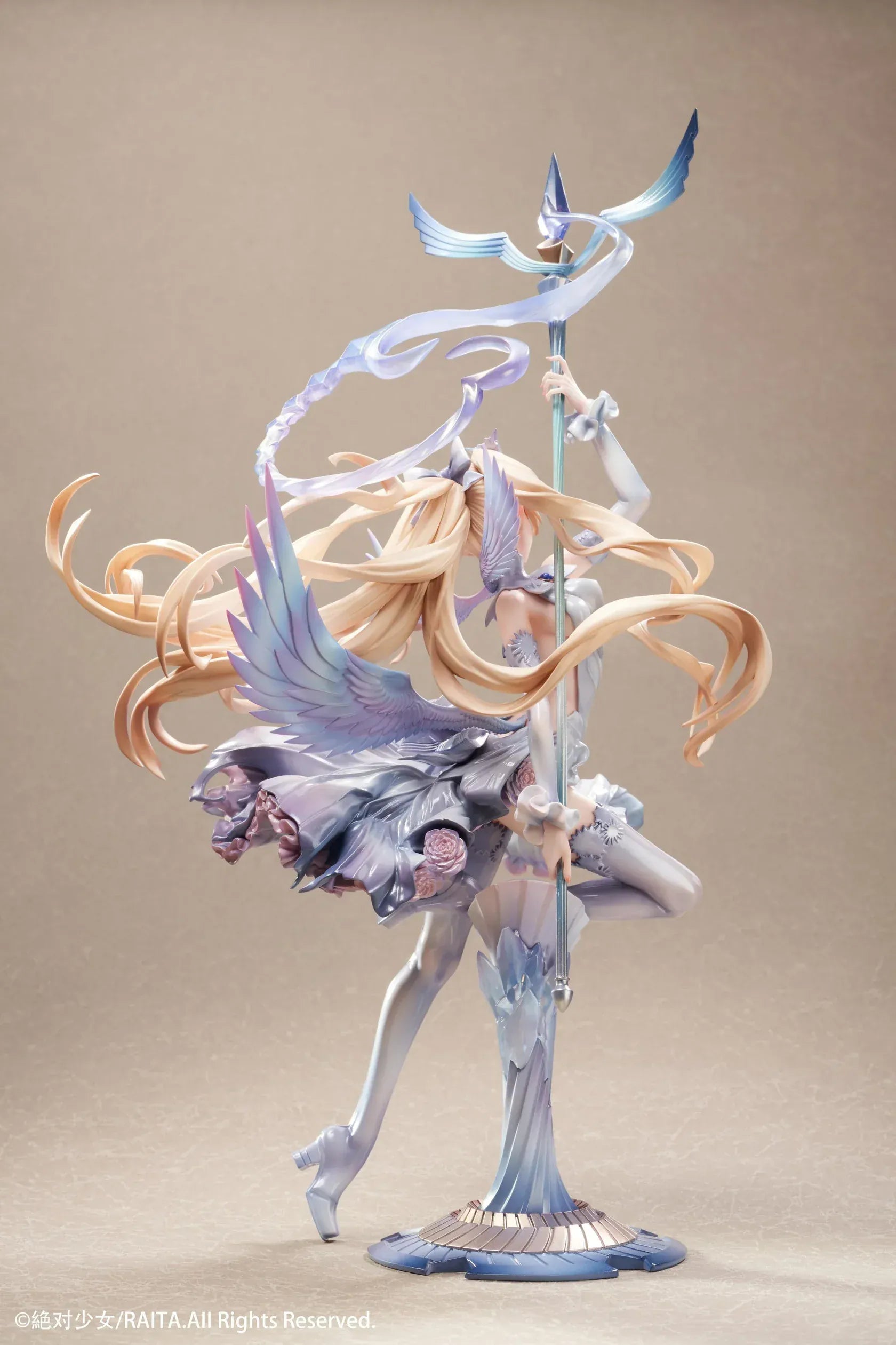 Zettai Junpaku Mahou Shoujo Kotone Sasaki 1/7 scale figure holding staff with flowing hair and magical effects