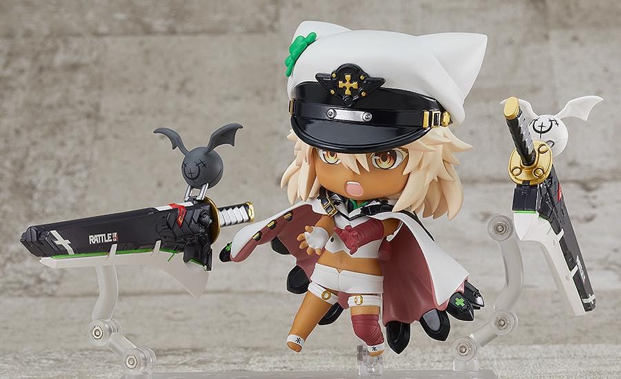 GUILTY GEAR STRIVE Nendoroid Ramlethal Valentine Figure rerelease with white outfit hat and two massive floating swords