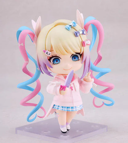 Needy Streamer Overload Nendoroid No.2869 OMGKawaiiAngel (Outing Ver.) figure featuring pastel twin-tails and pink plush accessory