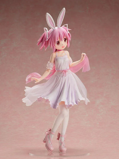 Puella Magi Madoka Magica Madoka Kaname Rabbit Ears Ver. 1/4 Scale Figure in a pale pink dress with bunny ears and ribbon shoes
