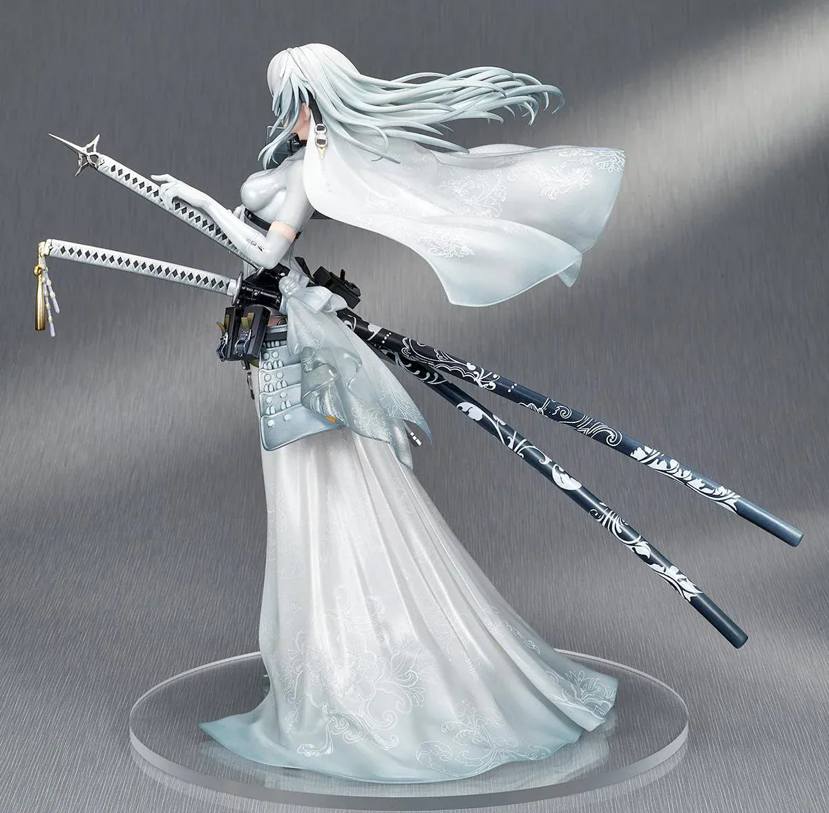 SWAV Illustration Tactical Bride Awayuki 1/7 Scale Figure in white bridal outfit with armor and sword accessories