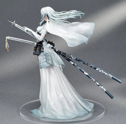 SWAV Illustration Tactical Bride Awayuki 1/7 Scale Figure in white bridal outfit with armor and sword accessories