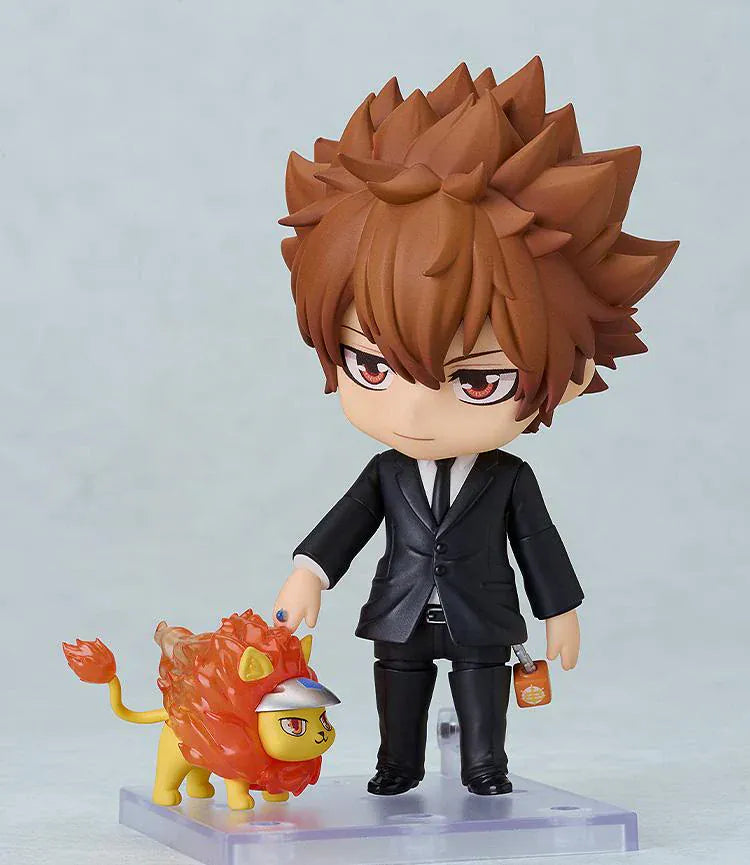 Reborn Nendoroid Tsunayoshi Sawada Black Suit Ver with dying will flame effect