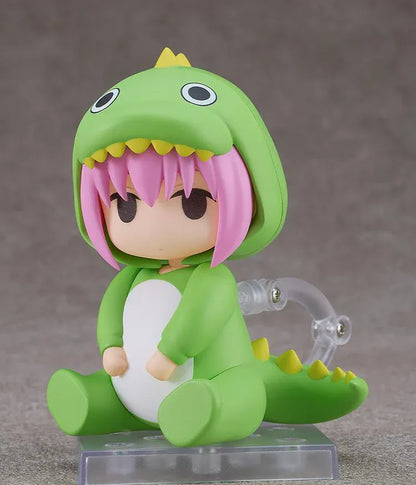 Hitori Gotoh Attention-Seeking Monster Ver. Nendoroid wearing a green monster outfit with yellow spikes, pink hair, and a tearful expression.