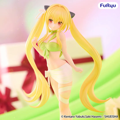 To Love-Ru Darkness Golden Darkness BiCute Ribbons figure with long blonde twin tails and green outfit standing pose