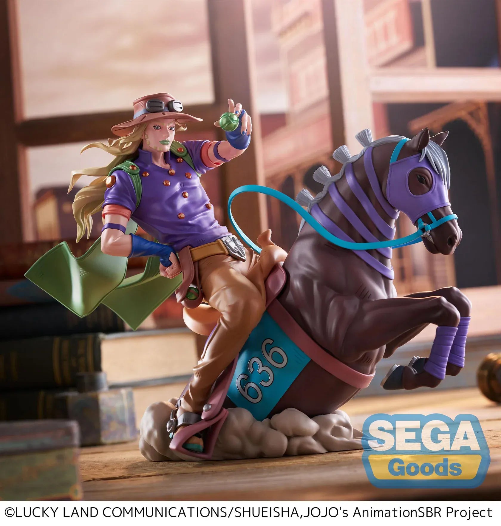 Gyro Zeppeli Xross Link MAX figure riding horse from JoJo's Bizarre Adventure Steel Ball Run by SEGA