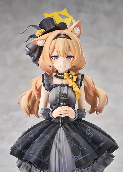 Blue Archive Mari Idol Memorial Lobby Ver 1/7 scale figure holding microphone in black dress