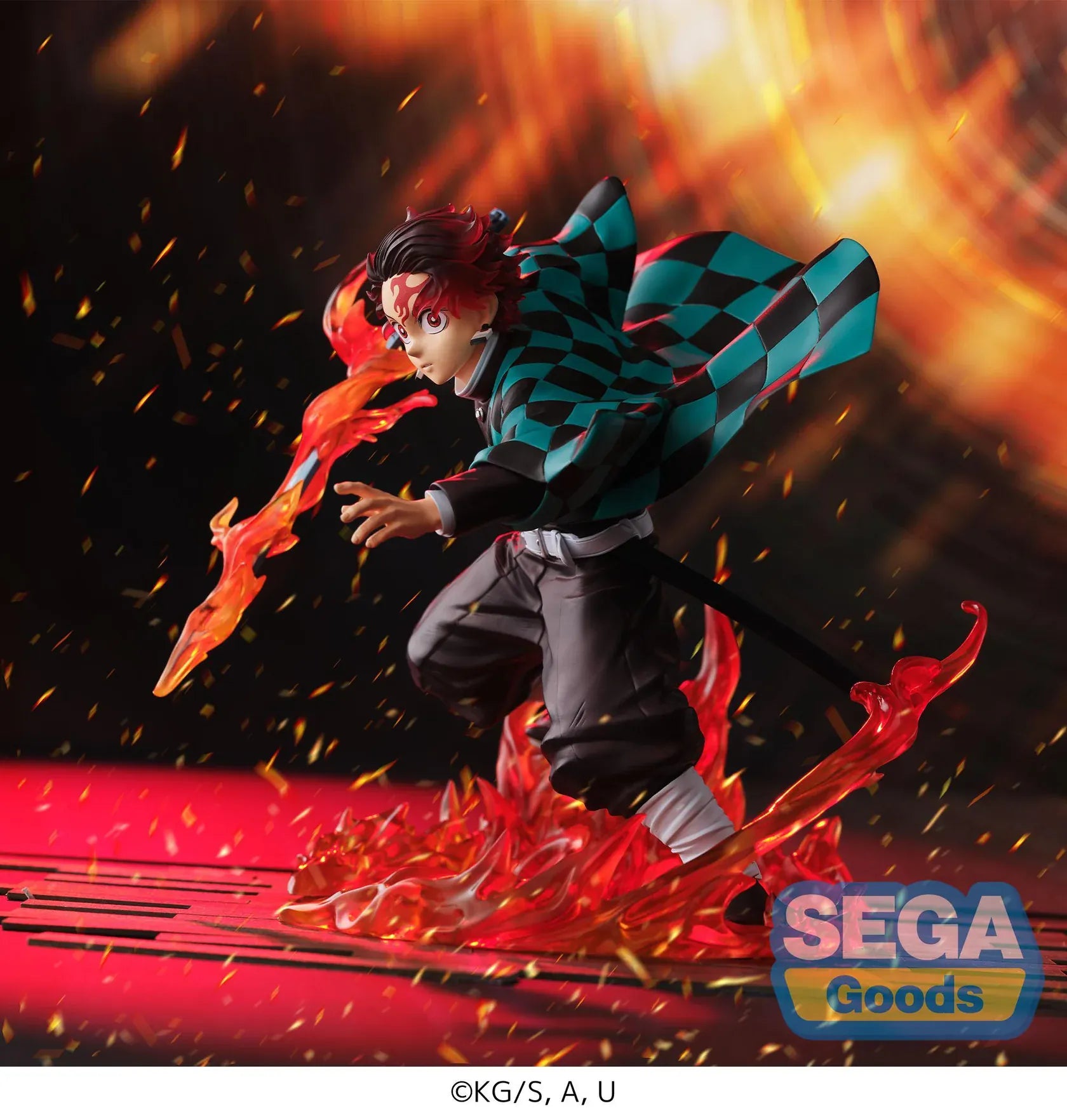 Demon Slayer Kimetsu no Yaiba FiGURiZMa Tanjiro Kamado Transparent World Figure with sword and translucent flame effects
