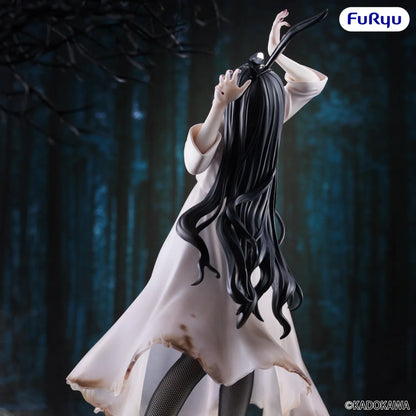 Sadako BiCute Bunnies figure with long black hair and bunny ears in eerie pose from The Ring